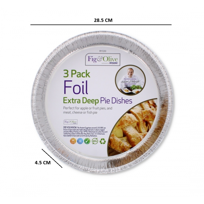 Wholesale Extra Large Foil Pie Dishes 3pk