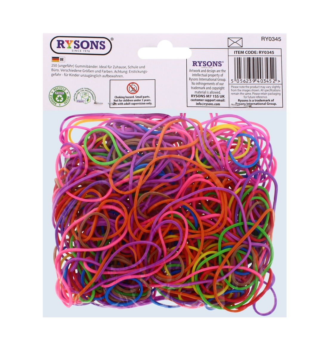 Elastic Bands Assorted Sizes 250 pc Wholesale in bulk