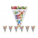 Happy B-Day Star & Balloon Print Birthday Banner