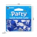 Party Confetti Swirls Blue/silver