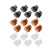 Mini Jaw Clips White/brown/black 18 Pack