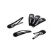 No Slip Snap Hair  Clips Black 6pcs