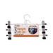 METAL TROUSER HANGER 3 PACK WITH CLIPS