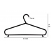 Plastic Cloth Hanger Black 10 pcs