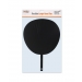 Flexible Large Hand Fan White & Black 295 x 280mm