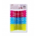 24 Colourful Jumbo Plastic Clothes Pegs