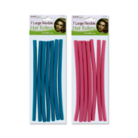 HEALTH & BEAUTY LARGE FLEXIBLE HAIR ROLLERS 7 PACK